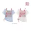 Ngọt Ngào Mát Dopamine In Hình Ngôi Sao Xù Vai Ngắn Tay Áo Thun Nữ Ngọt Ngào Hot Girl Ngắn Camisole Bộ Hai Mảnh 5.19