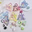 Nhẫn chìa khóa búp bê phồng Kawaii Baby Three Puffy hợp thời trang, Móc khóa hình thoáng khí đầy màu sắc cho ba lô