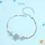 Vòng tay trái tim màu bạc cho bé gái Dây chuyền Zircon lấp lánh có thể điều chỉnh độ dài cho những dịp thường ngày và đặc biệt mới