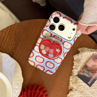 [Sheren] Ốp điện thoại sáng tạo Apple Fun màu đỏ Thích hợp cho i17 16 15 14 13 12 11 pro max Vỏ bảo vệ chống sốc