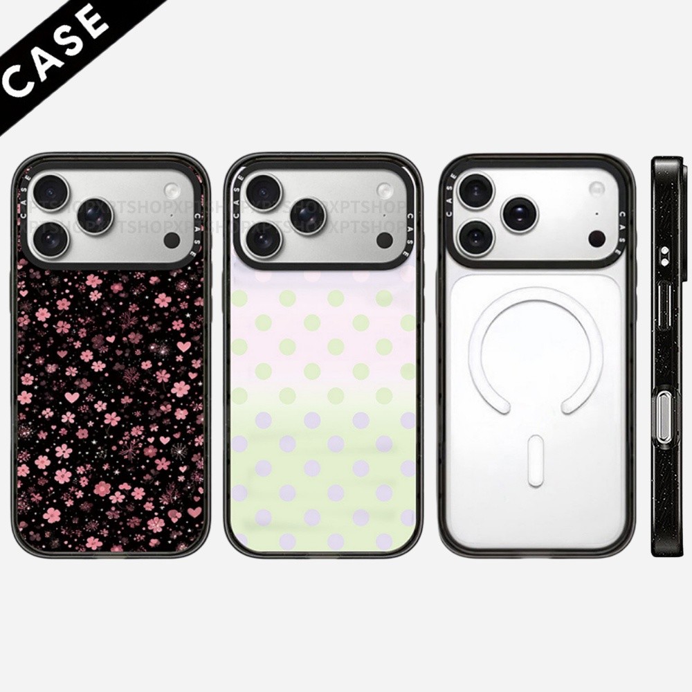 Ốp điện thoại Acrylic hình chấm bi chuyển màu từ tính cho iPhone 17 Pro Max 17 Air 16 Plus 15 14 13 12 Vỏ bảo vệ chống sốc