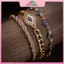 MYPANDA 3 CÁI Thổ Nhĩ Kỳ Luy Evil Blue Eye Bracelet Set Kim loại Staable Dây đeo cổ tay Charm Chain dành cho nữ Trang sức Quà tặng Vòng đeo tay mắt ác.