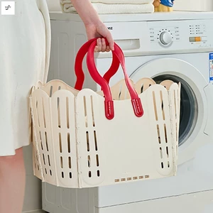 Hamper Giặt Chất Liệu PP Bền Có Thể Gập Lại Có Tay Cầm Cho Phòng Tắm Gia Đình Ký Túc Xá Sử Dụng