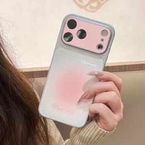 Ốp lưng iPhone màu hồng Bao da mềm cao cấp đựng máy ảnh - iPhone 7/8/X/XS/XR/11/12/13/14/15/16/17/Plus/Air/Pro/Max