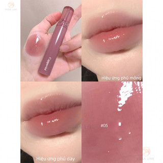 Cappuvini Chống thấm nước và dưỡng ẩm Son bóng, Gương Trong Suốt Nước Mềm Bóng Thạch Môi Men Son Môi Trang Điểm Học Sinh
