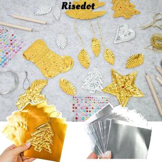 Giấy nhôm RISEDUT nghệ thuật, giấy vàng vẽ khắc 20x30cm, thủ công 70 micron dày