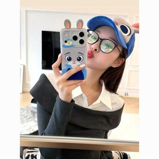 Ốp Điện Thoại Thích Hợp Cho iPhone 7 8 X XS XR XSMAX 11 12 13 14 15 16 17 Pro max Plus Tai Ba Chiều Không Khí Judy Vỏ Bảo Vệ Chống Sốc Bao Gồm Tất Cả XBZX