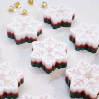 [XMAS COLLECTION] Nến thơm bông tuyết 3 màu (25g - 5,5x5,5x2cm)