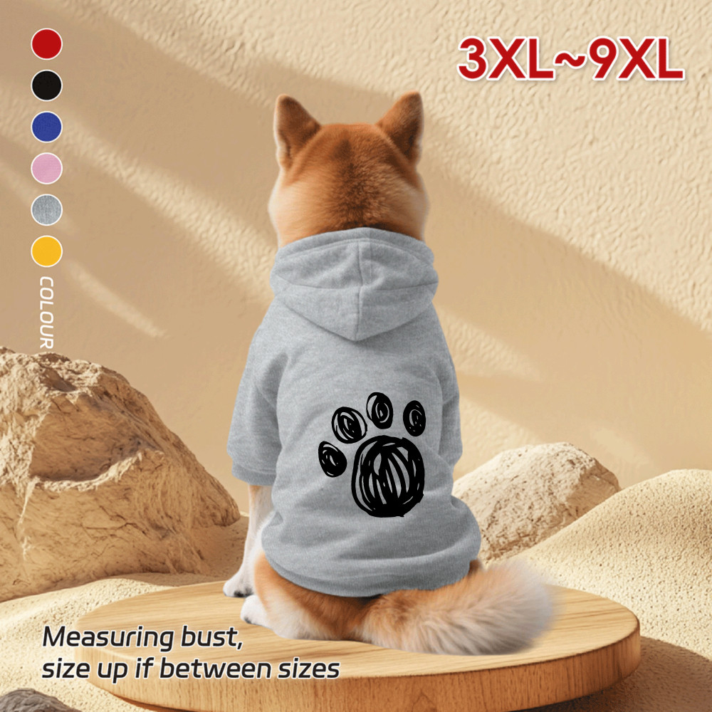 Áo Hoodie cho chó lớn 3XL-9XL, phong cách chui đầu, Có 6 màu, Vải mềm, Thoải mái, thoáng khí, ấm áp, có thể giặt được, Thích hợp cho tất cả các giống chó lớn