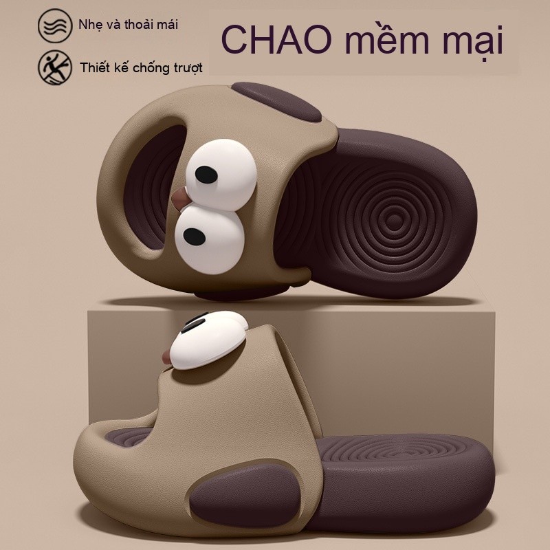 Dép chống trượt đế mềm cho trẻ em-Thiết kế hoạt hình dễ thương, bé trai bé gái Home Out Two Wear