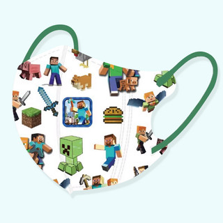 Mặt nạ trẻ em Minecraft Steve 3D cho 3-12 tuổi, họa tiết từ trò chơi Lego