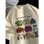 Áo thun ngắn tay 100% cotton, kiểu dáng thời trang, chống xù lông, rộng rãi, in hình hoạt hình, phong cách thoải mái.