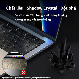 Vỏ bàn phím trong suốt TPU siêu mỏng cho MacBook Air NEO Silicone Gradient M2 Chip Utra linh hoạt Vỏ bàn phím TPU / silicon trong suốt mỏng chống thấm nước chống bụi