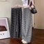 Nhỏ Retro Sọc Rộng Quần Nữ 2025 Drap Thẳng Mỏng Hơn Nhìn Thường Ngày Dệt Kim Sàn Quần 5.12