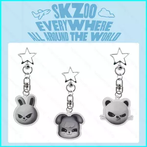 HT2 Stray Kids Acrylic Móc Khóa SKZOO MỌI ĐÂU TẤT CẢ TRÊN THẾ GIỚI Mặt Dây Chuyền Hoạt Hình Túi Phụ Kiện TH2