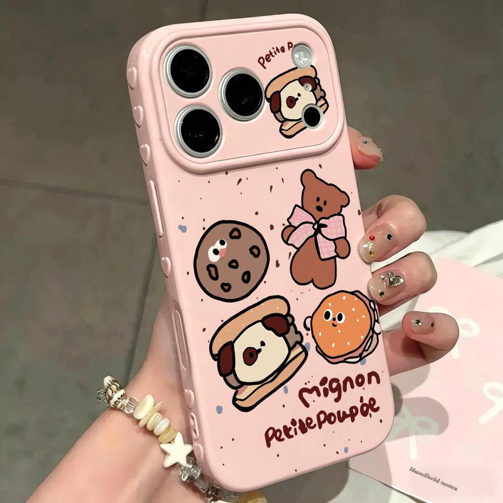 Cookie Cub cho iPhone17promax trường hợp điện thoại 16plus mềm trường hợp 14/13/11Pro nổ