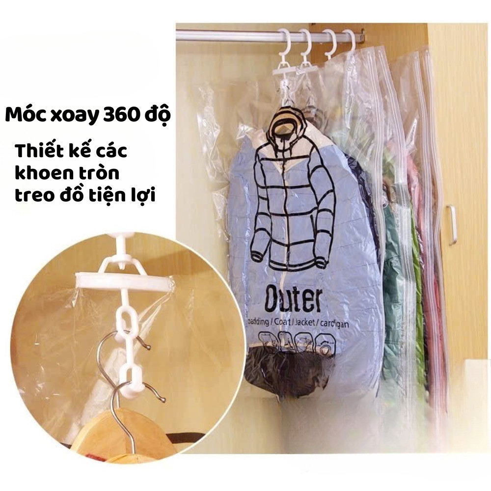 Túi Treo Quần Áo Hút Chân Không HomeMate – Túi Đựng Chăn Màn, Quần Áo Gấp Gọn Chống Ẩm Mốc Tiết Kiệm Diện Tích