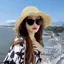 HFSHY 1 Cái Vành Rộng Chống Tia UV Ống Hút Mũ Chống Nắng Có Thể Gập Lại Với Trang Trí Hoa Thanh Lịch Tốt Nhất Cho Du Lịch Đi Biển VN