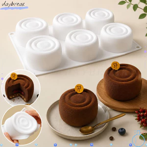 Khuôn bánh Mousse DAYBREAK Tree Stump, Khuôn silicon chịu nhiệt DIY, Khuôn bánh Pudding tái sử dụng không dính BPA để nướng món tráng miệng