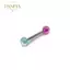 PNPIA- 1 Chiếc Thép Titan Nhiều Màu Sắc Lưỡi Móng Tay Xuyên Cơ Thể Đinh Xuyên Trang Sức Cơ Thể Cho Nữ Quà Tặng Nhẫn Lưỡi