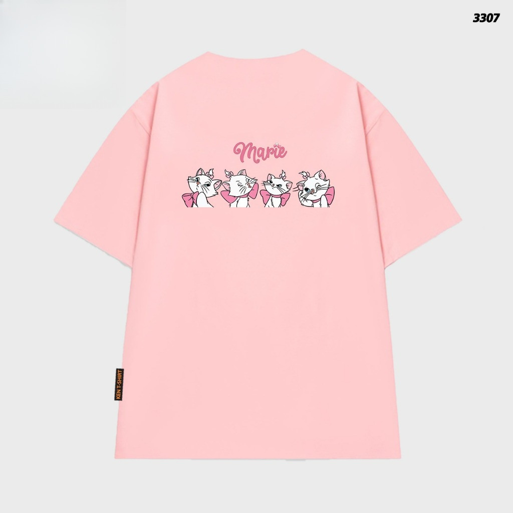（Giao hàng 24h）Angela Áo Thun Mèo Marie 3307 Form Rộng Localbrand Oversize Unisex Vải Cotton 75% Nam Nữ Mặc Đẹp