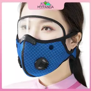 MYPANDA Mặt nạ đi xe đạp mới có kính lọc Mặt nạ chống bụi thể thao Mặt nạ tái sử dụng có thể giặt được cho nam Bộ lọc Carbon hoạt tính.