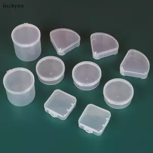 Luckyew Hộp Nhựa Cho Tam Giác / Tròn / Vuông Puff Trong Suốt Bọt Biển Puff Di Động Du Lịch Mỹ Phẩm Túi Bảo Quản Mỹ Phẩm TQ