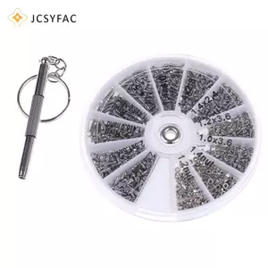 JCSYFAC 600 Chiếc Vít Nhỏ Đai Ốc + Tua Vít Đồng Hồ Kính Mắt Kính Dụng Cụ Sửa Chữa Mới Mới