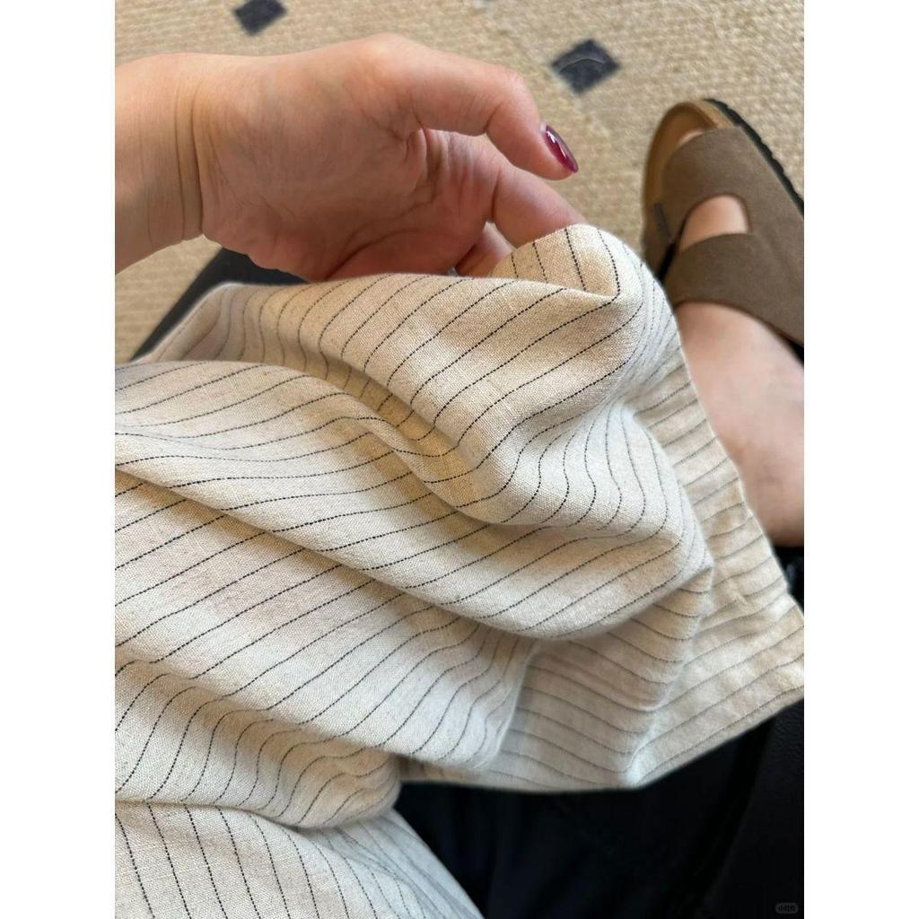 [Giảm giá trong thời gian có hạn] Quần Pyjama dáng rộng Nhật Bản dành cho nữ Mùa hè 2026 Phong cách mới Thời trang mềm mại Thoải mái Quần dài sọc mỏng sọc rộng
