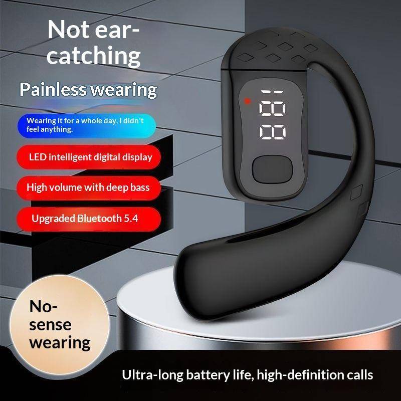 Springevenstar 180° Xoay HiFi Stereo Chống Nước Không Dây Dẫn Truyền Không Dây Tai Nghe Đơn Đeo Tai Nghe Giảm Tiếng Ồn Tai Nghe Có MIC Springevenstar