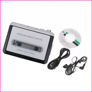 Đầu phát băng cassette di động VIC với cổng tai nghe 3 5mm USB Cassette sang MP3