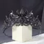 PYCOU Moon Tiara, Màu Đen Phong Cách Vintage Vương Miện Nữ Hoàng, Tóc Đậm Phụ Kiện Trang Sức Thanh Lịch Thiết Kế Sang Trọng Ngôi Sao Mũ Đội Đầu Nữ