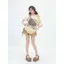 Mỹ Retro hellokitty Xù Vai Ngắn Tay Áo Thun Nữ Thiết Kế Niche quây Top Hợp Thời Trang 5.19