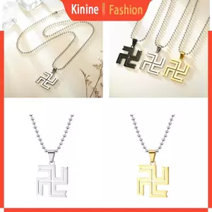 KIN Hợp Thời Trang Phật Giáo Swastika Mặt Dây Chuyền Vòng Cổ Anime Hiện Đại Lấy Cảm Hứng Từ Xương Đòn Dây Chuyền