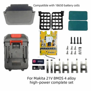 Hộp lưu trữ pin PYCOU, Pin 21V 10 / 15 / 20 Core 18650, Dụng cụ điện tự làm công suất cao 40A chuyên nghiệp cho dụng cụ cắt Makita