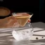 DONOVANQ Ball Martini Cocktail Glass, Đế Tam Giác Hai Lớp Thủy Tinh Martini Lạnh, Sáng Tạo Độc Đáo Mát Trong Suốt Cốc Nước ép Cà Phê Đá Đặc Biệt