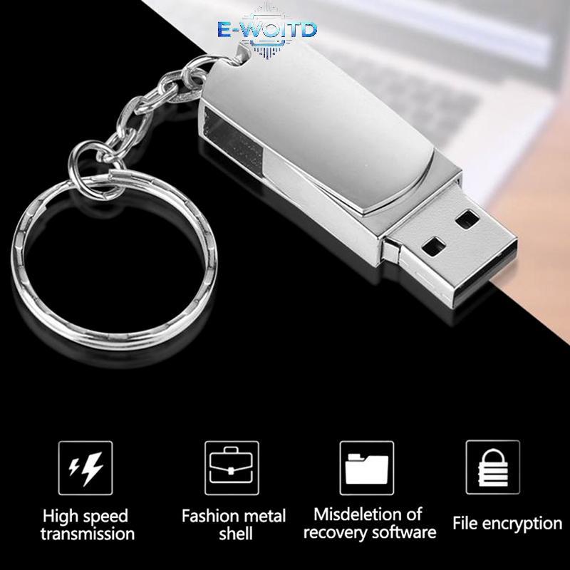 E-WOITD USB 3.0 Ổ đĩa Flash 1 / 2TB Bộ nhớ ổ đĩa tốc độ cao Sti Vòng chìa khóa kim loại Bộ điều hợp điện thoại Pendrive E-WOITD