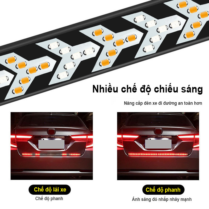 Dây Đèn Led Tín Hiệu Hình Xương Cá 12V (1.2m/1.8m) - Thiết Kế Cho Đa Dòng Xe Tải, Xe Hơi, Xe Khách
