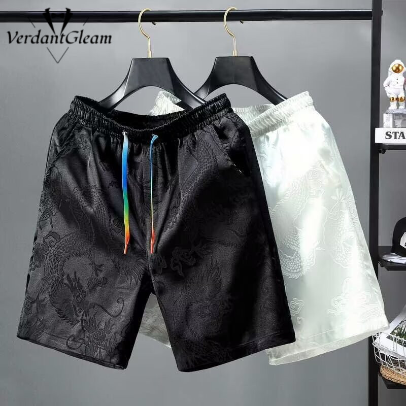 Quần Short Nam Họa Tiết Rồng Mùa Hè, Nhiều Màu Sắc