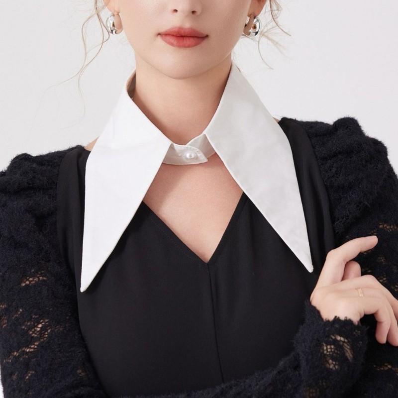 Comfortable Women's Collar Insert Breathable Cotton Detachable Collar for Women