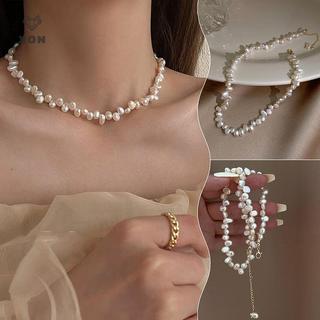 Vòng cổ ngọc trai Baroque thiết kế choker màu trắng, phù hợp làm trang sức đám cưới