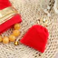 5 Chiếc Trung Quốc Năm Mới Flannel Gói Miệng Dây Rút Túi May Mắn