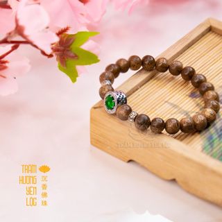 Vòng tay trầm hương đơn mix Minh Nguyệt Trầm Hương Yên Lộc
