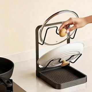 Nắp Nồi Giá Tiết Kiệm Không Gian Chống Trơn Trượt Có Khay Thoát Nước Nắp Bếp Giá Cho Nồi Chảo Cho Muỗng Thìa Muỗng shopidaevn
