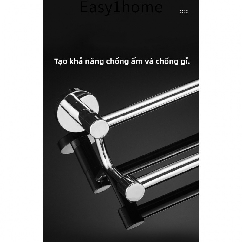 【 KOHLER 】Giá treo khăn tắm hai lớp không cần khoan, nhiều kích cỡ, bằng thép không gỉ chống ăn mòn, giá treo khăn chống