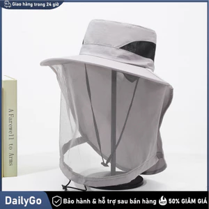 Mũ chống nắng muỗi - Thoáng khí, thoải mái, Mũ chống nắng, chống muỗi / lưới chống ong, mũ bắt ong, Có Lưới Chống Muỗi