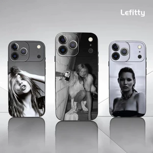 Ốp Điện Thoại TP-1 Moder K-Kate Moss Cho IPhone 17 16 15 14 13 12 11 Pro Max Plus Mini Đen Mờ Vỏ Mềm Funda
