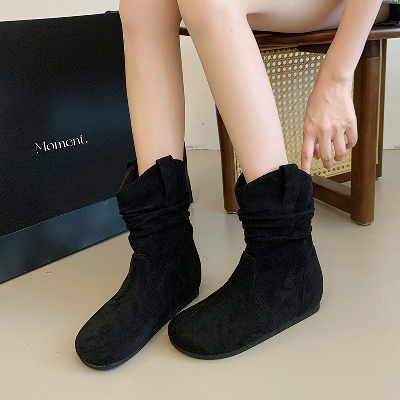 Boot Nữ Vintage Đế Mềm Chống Trượt Dễ Phối Đồ Style Ulzzang