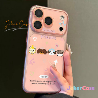 Ốp Lưng Cho IPhone 15 13 17 16 12 11 14 Pro Max 16 14 15 Plus 17air Ốp kính siêu mỏng mờ hình chú cún dễ thương