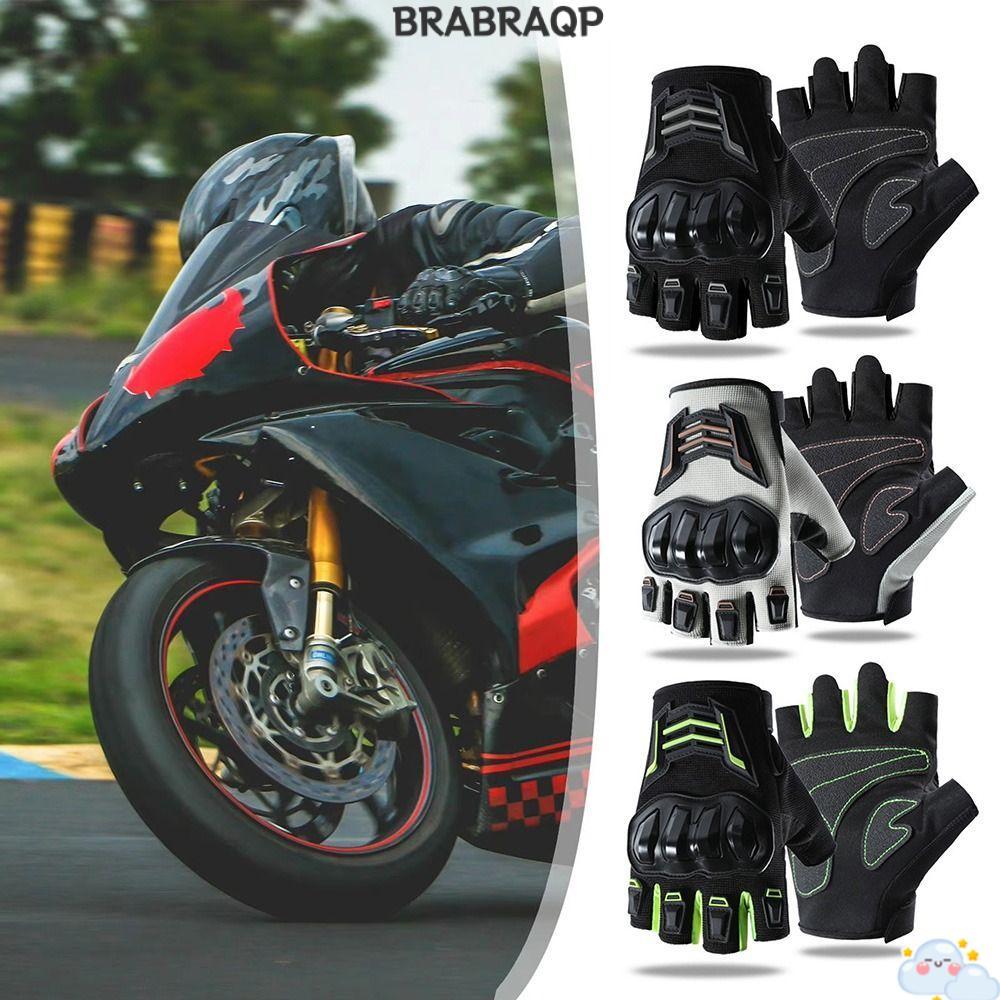 BRABRAA 1 Đôi Găng Tay Đi Xe Đạp, Găng Tay Xe Máy Nửa Ngón Chống Rơi, Găng Tay Lái Xe Chống Trơn Trượt Có Thể Điều Chỉnh Thoáng Khí Cho Nam Nữ